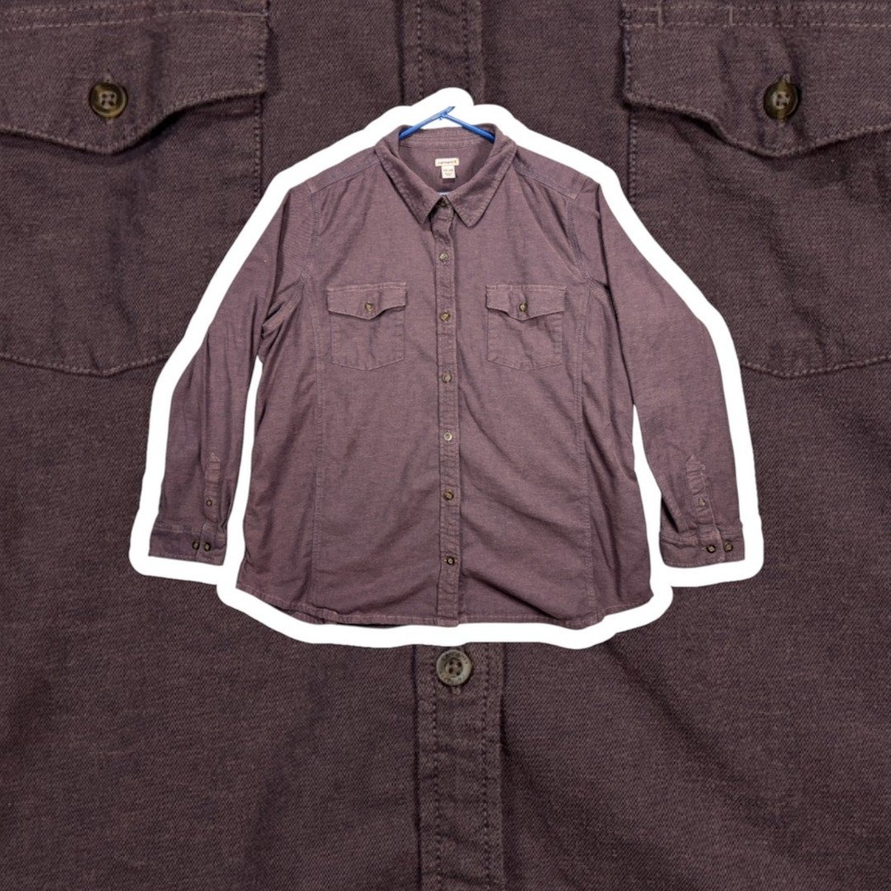 Carhartt Womens Hamilton Shirt XXL 20 Purple Blackberry Rugged Flex Workwear
